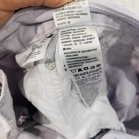 Levi’s 501 Women’s Lilac Raw Hem High Rise Straight Jeans W32 (29x24.5) - Picture 6 of 8